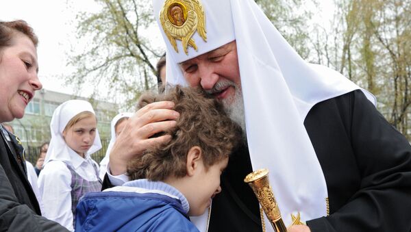 Патриарх Кирилл посетил реабилитационный центр для детей. Архивное фото
