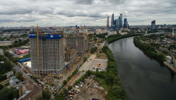 Строительство городского квартала Сердце столицы в Москве. Архивное фото