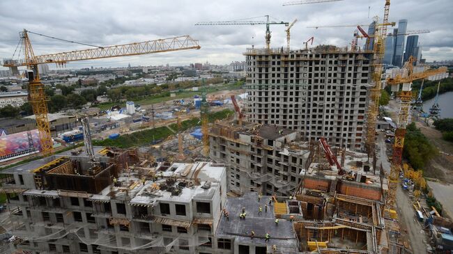 Строительство городского квартала Сердце столицы в Москве. Архивное фото