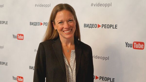 Вице-президент YouTube Келли Мэримен на конференции ВидеоPeople