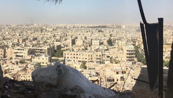 Захваченные боевиками восточные кварталы Алеппо. Архивное фото