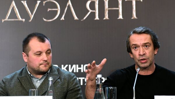 Актер Владимир Машков и режиссер Алексей Мизгирев на пресс-конференции перед премьерой фильма Дуэлянт. Архивное фото