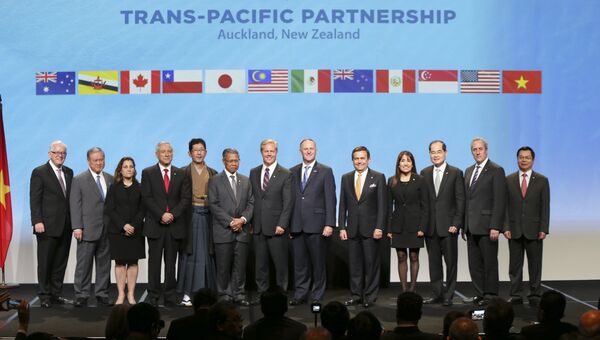 Торговые представители стран участников Транстихоокеанского партнёрства (Trans-Pacific Partnership)