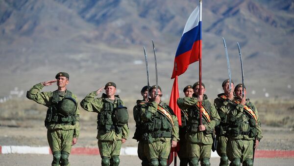 Военнослужащие российской армии на базе войсковой части в Киргизии. Архивное фото