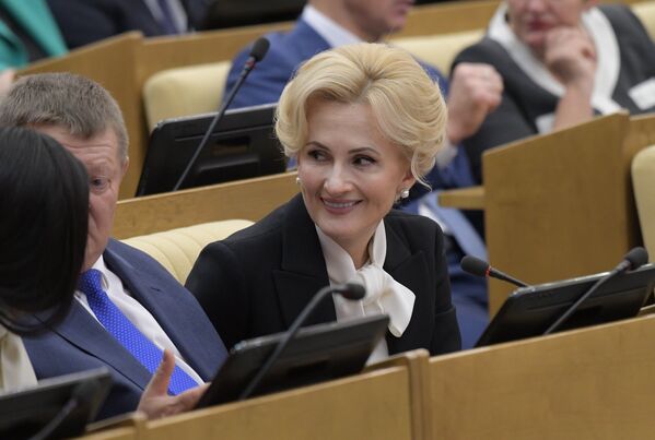 Депутат Ирина Яровая на первом заседании Государственной Думы РФ нового созыва