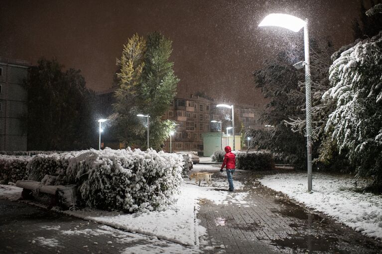 Первый снег в Омске