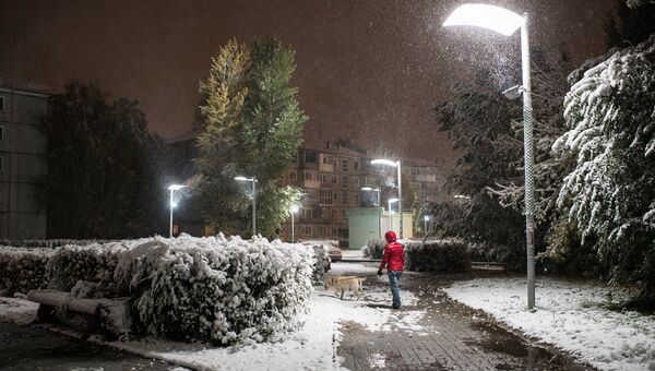 Первый снег в Омске