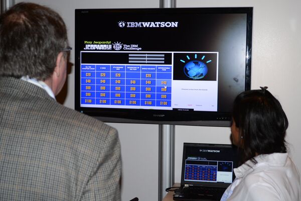 Демонстрационная консоль Watson на выставке Демонстрационная консоль Watson на выставке