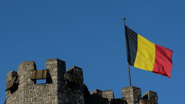 Флаг Бельгии в Генте