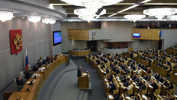 Министр финансов РФ Антон Силуанов выступает на парламентских слушаниях комитета Государственной Думы по бюджету и налогам. 10 октября 2016
