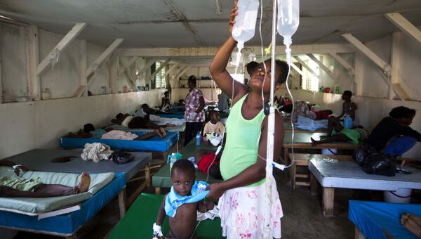 Заболевшие холерой после урагана Мэтью на Гаити. 9 октября 2016
