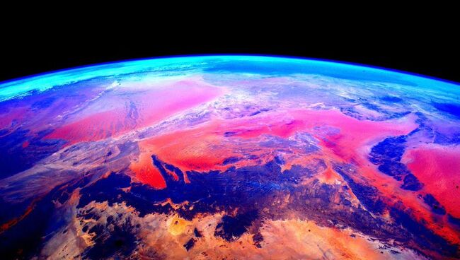 Земля снятая с Международной космической станции. Архивное фото