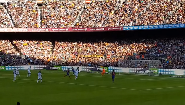 Барселона - Депортиво. Скриншот с видео на Youtube