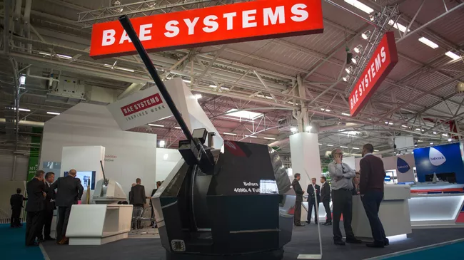 Стенд британской оружейной компании BAE SYSTEMS на международной выставке военно-морской техники
