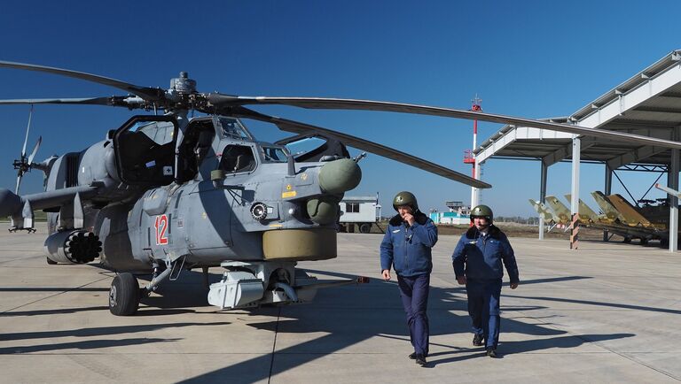 Учения вертолетного полка в Краснодарском крае