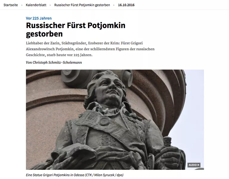 Фрагмент статьи на сайте немецкого издания Deutschlandfunk Фрагмент статьи на сайте немецкого издания Deutschlandfunk