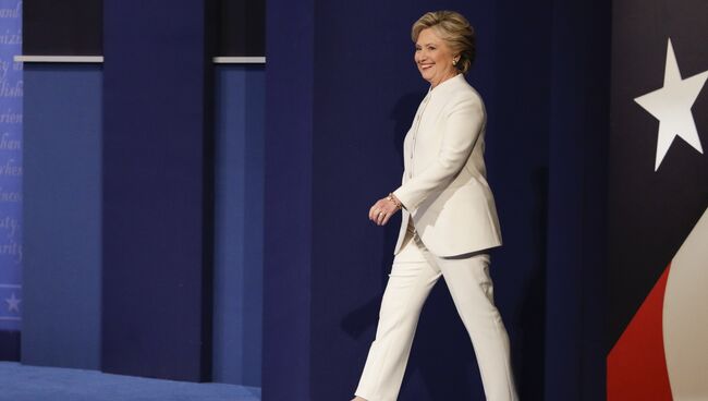 Хиллари Клинтон на третьих теледебатах. 20 октября 2016 год