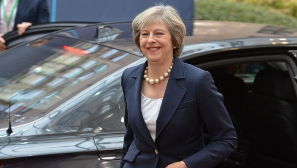 Премьер-министр Великобритании Тереза Мэй перед открытием саммита ЕС в Брюсселе