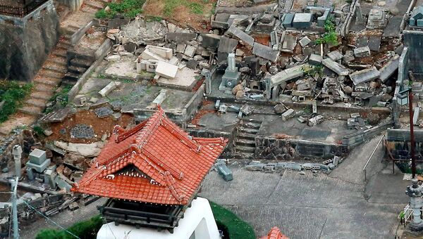 Последствия землетрясения в префектуре Тоттори, Япония. Архивное фото