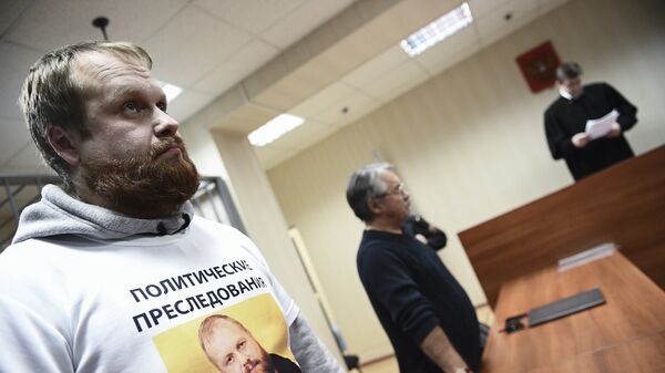 Бывший руководитель Славянского союза Дмитрий Демушкин, обвиняемый в экстремизме в Пресненском суде Москвы