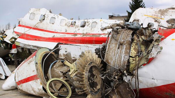 Крушение самолет президента Польши Леха Качиньского Ту-154. Фотоскрин с видео