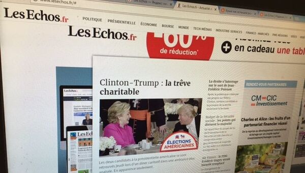 Скриншот газеты французских деловых кругов Les Echos