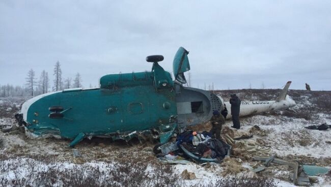 Крушение вертолета Ми-8 на Ямале. Архивное фото