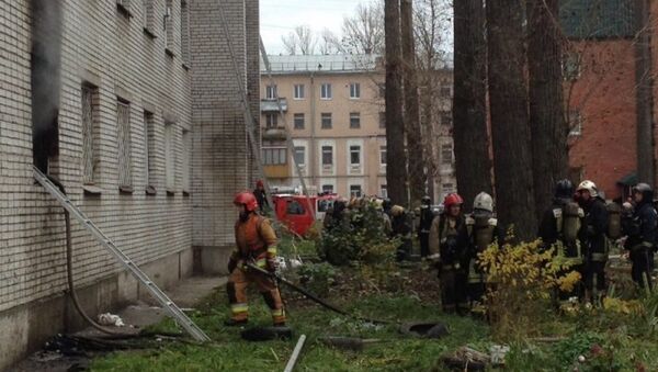 Пожар в жилом доме в Санкт-Петербурге