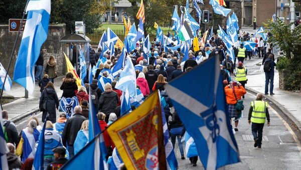 Марш за независимость Шотландии в Эдинбурге. Архивное фото