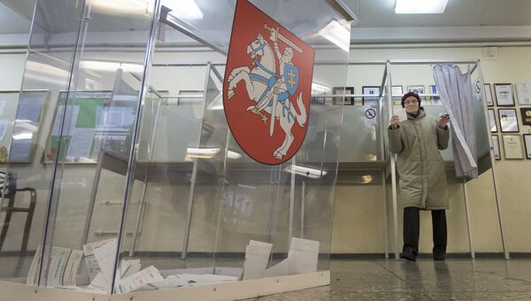 Избирательный участок в Вильнюсе