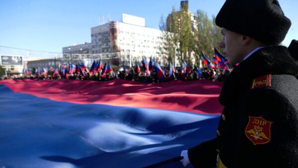 День флага Донецкой народной республики. Архивное фото