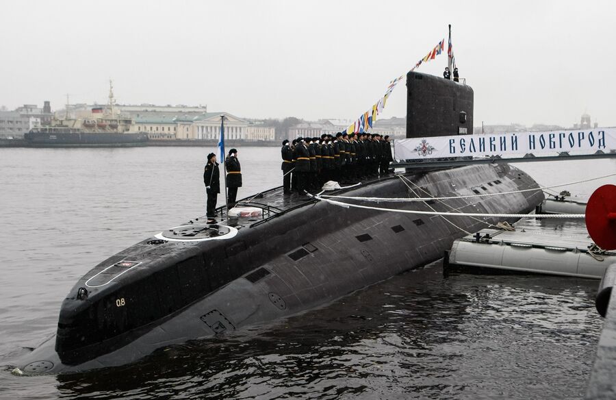 Передача ВМФ России дизель-электрической подводной лодки «Великий Новгород»