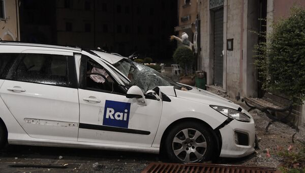 Последствия землетрясения в провинции Мачерата, Италия. 27 октября 2016