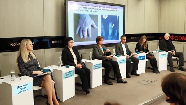 Пресс-конференция, приуроченная к международному Дню борьбы с псориазом, в МИА Россия сегодня