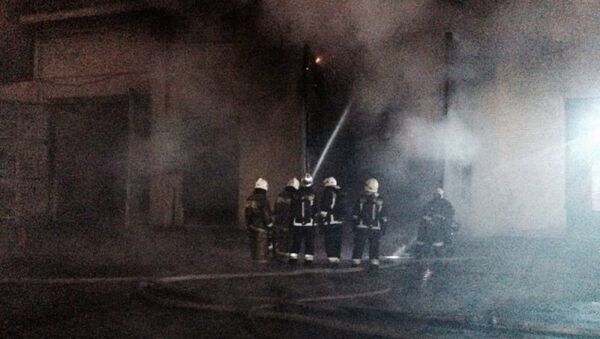 Пожар на территории Кировского завода в Санкт-Петербурге