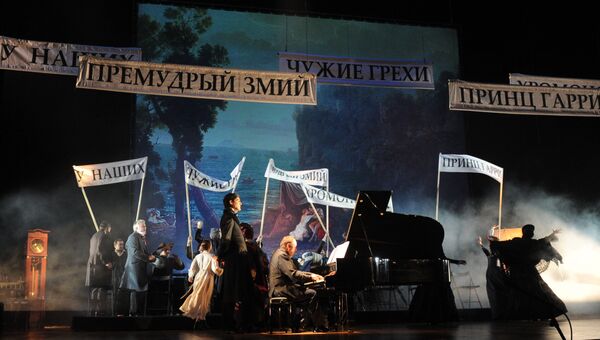 Пресс-показ спектакля Бесы на сцене Театра имени Вахтангова