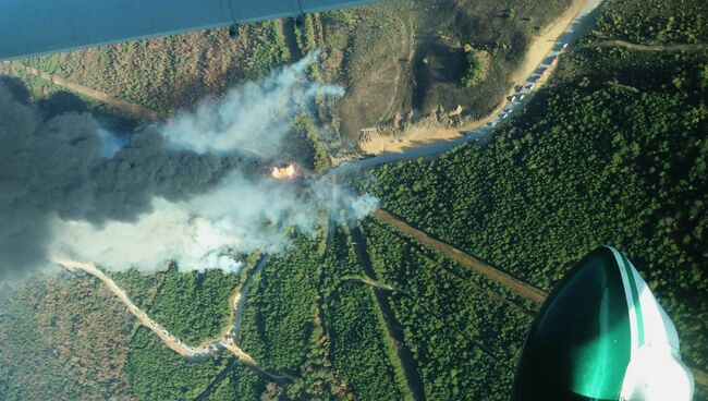 Пожар, вызванный взрывом трубопровода Colonial Pipeline в округе Шелби, штат Алабама