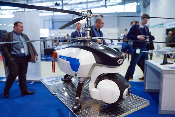 Беспилотный летательный аппарат Оса на Международной выставке средств обеспечения безопасности государства Интерполитех-2015 в Москве
