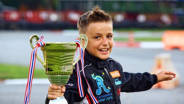 10-летний российский гонщик Александр Шутемов