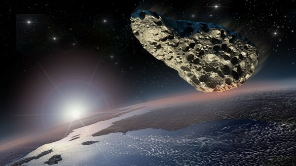 Астероид над Землей. Архивное фото