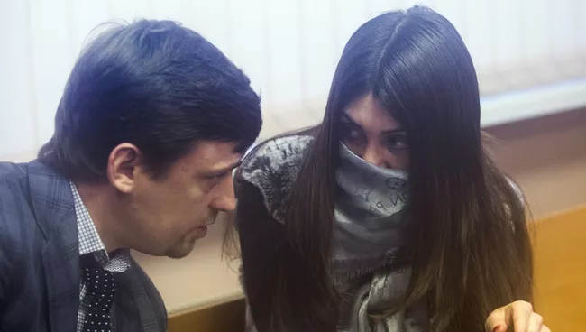 Задержанная за нарушение ПДД Мара Багдасарян в Савеловском районом суде Москвы. Архивное фото
