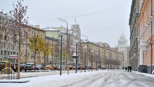 Высадка деревьев на Садовом кольце. Архивное фото