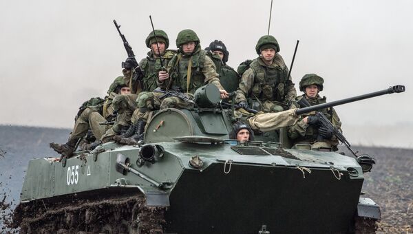 Российские военнослужащие во время учений Славянское братство-2016. Архивное фото