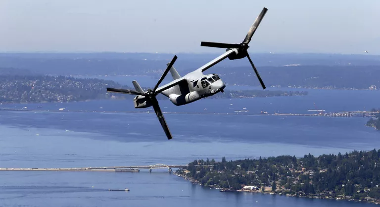 Американский конвертоплан MV-22B Osprey. 2014 год Американский конвертоплан MV-22B Osprey. 2014 год