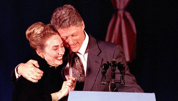 Билл и Хиллари Клинтон. 1992 год