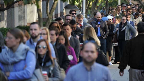Люди возле избирательного участка в Вашингтоне, США