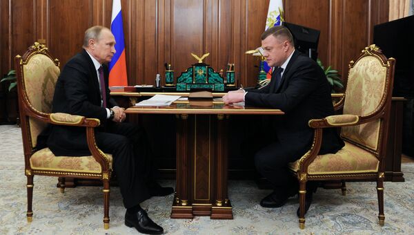 Президент РФ Владимир Путин и губернатор Тамбовской области Александр Никитин