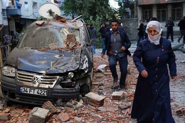 На месте теракта в турецком городе Диярбакыр