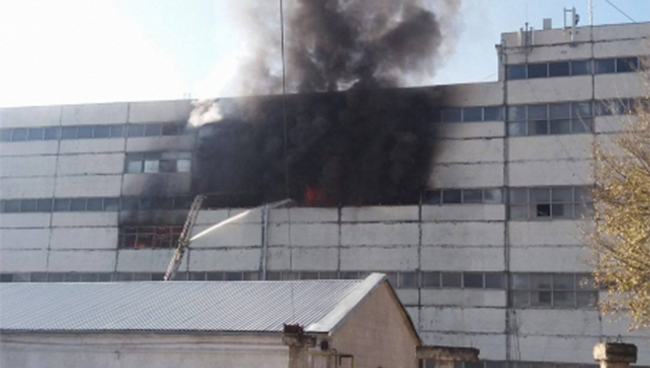 Пожар на складе в Кишиневе