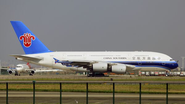 Самолет Airbus A380 авиакомпании China Southern Airlines. Архивное фото